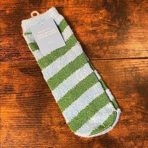 NEW Bath & Body Works Striped Shea Infused Lounge Socks